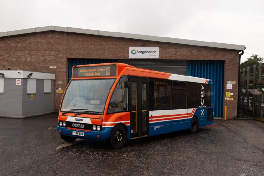 Restored Strathtay Optare presented to Angus Transport Group.