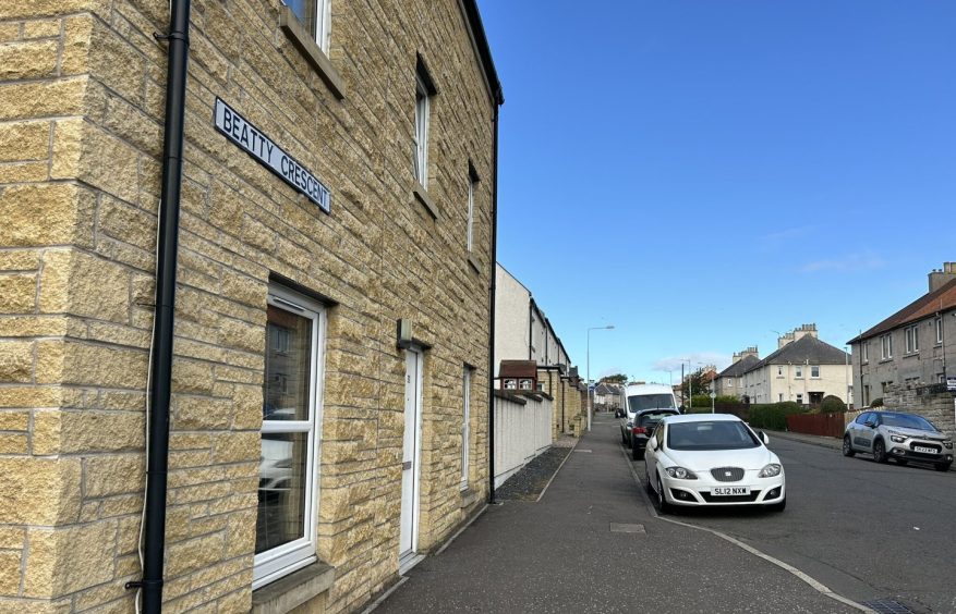 Beatty Crescent in Kirkcaldy where the tarantula was discovered.