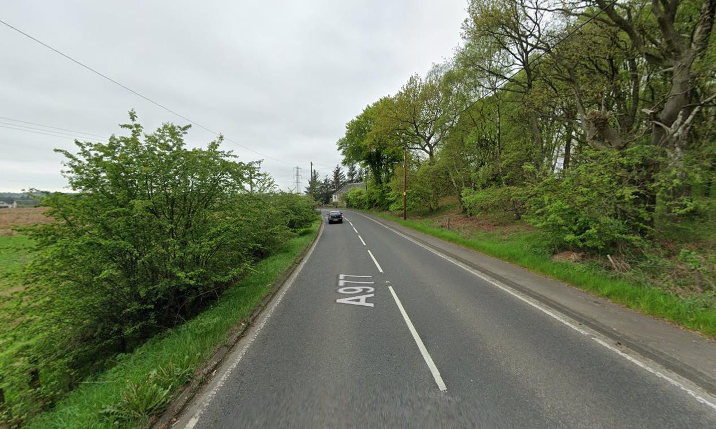 The A977 near Blairingone.