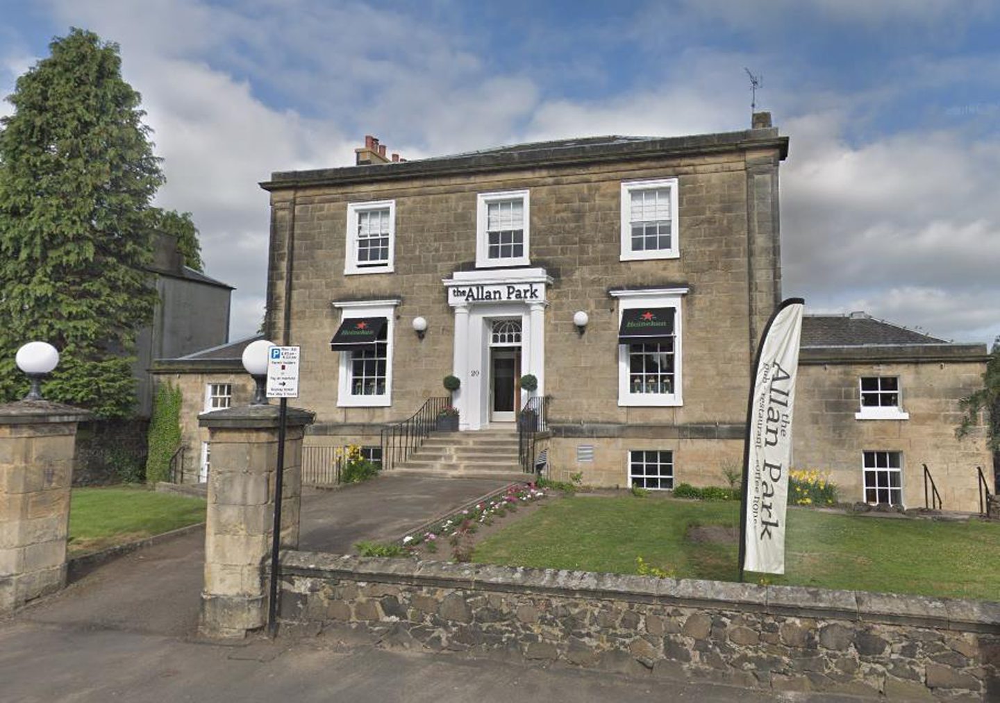 The exterior of The Allan Park restaurant in Stirling