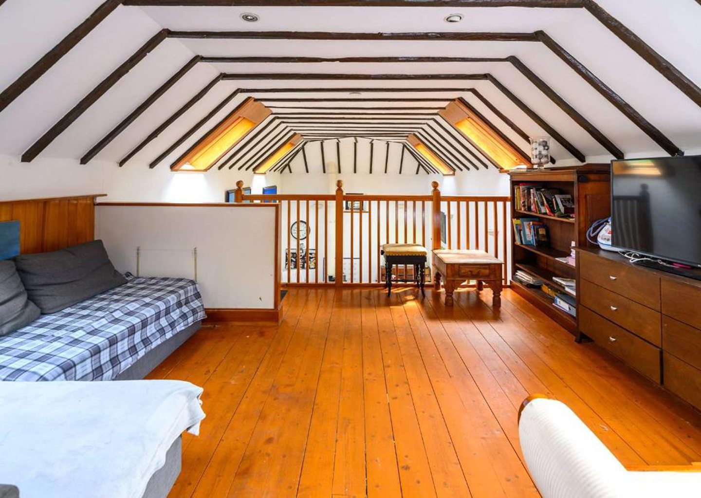 The Steading mezzanine bedroom.