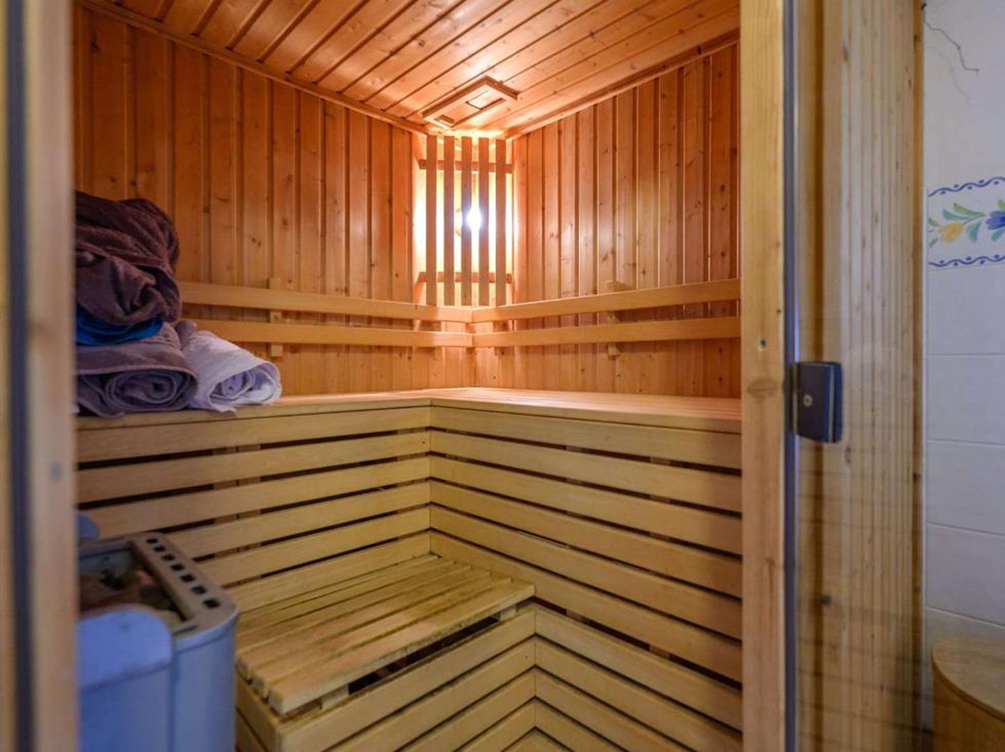 A sauna in The Steading.