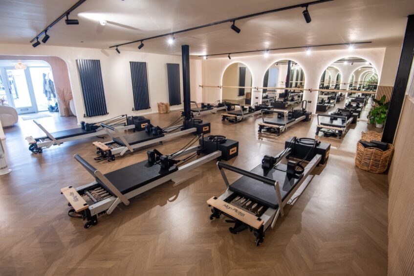 The main studio with the reformer machines.