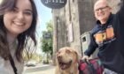 Isla Glen joined Steven Hughes and his dog Oatly to welcome visitors to Stirling