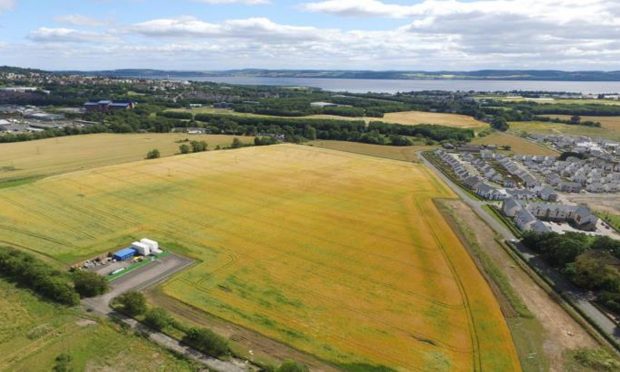 Hundreds of homes are set to be built on land to the east of Dykes of Gray Road. Image: Springfield Properties.