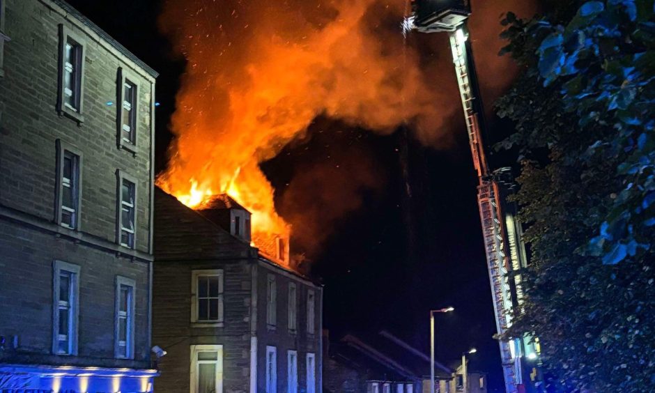 Fire on Princes Street, Dundee.