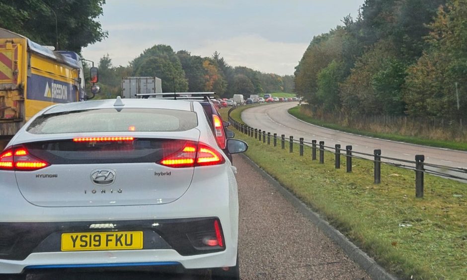 Broughty Ferry traffic queues