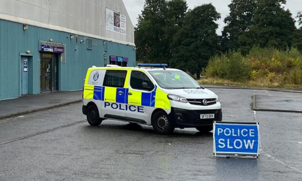 Police outside Ryze in Dundee. Image: Ellidh Aitken/DC Thomson