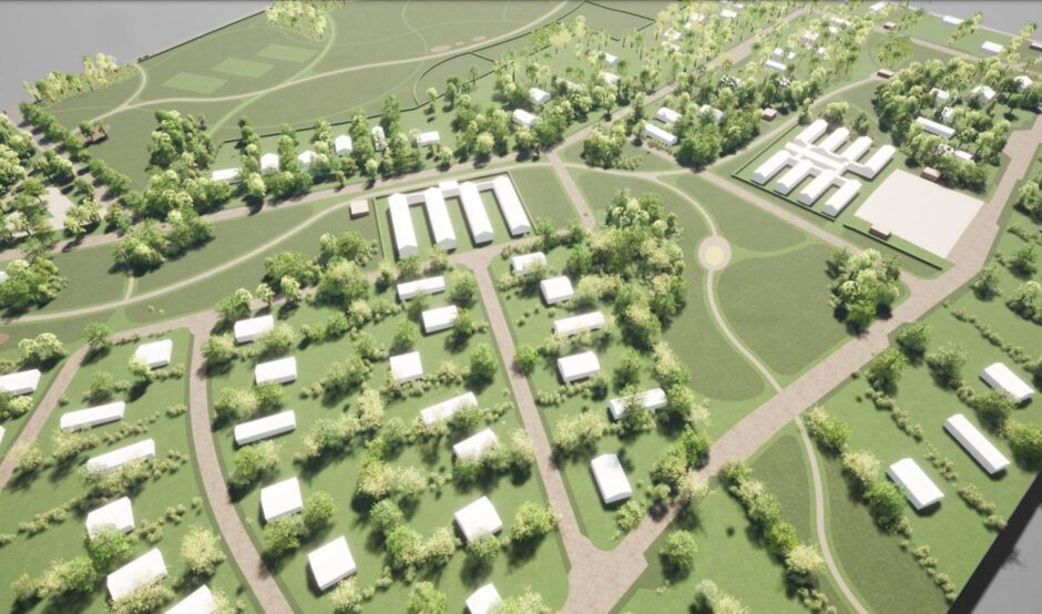 How the Crail Airfield holiday park in Fife would be laid out.