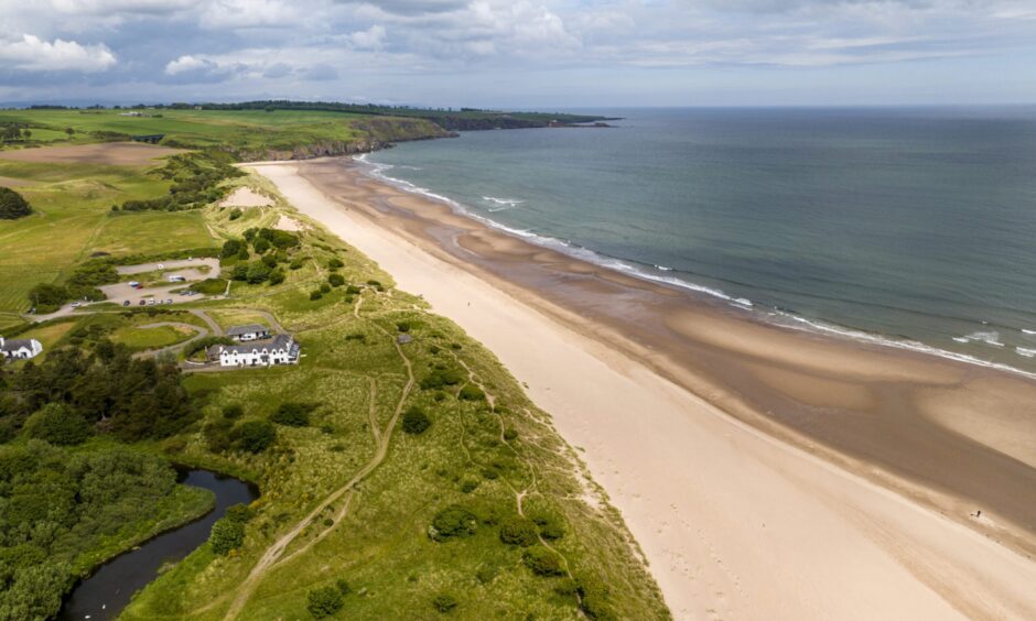 Lunan Bay beach in Angus.