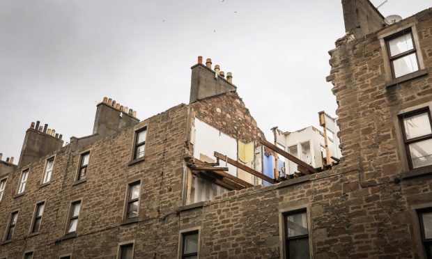 flags of Scotland and the union