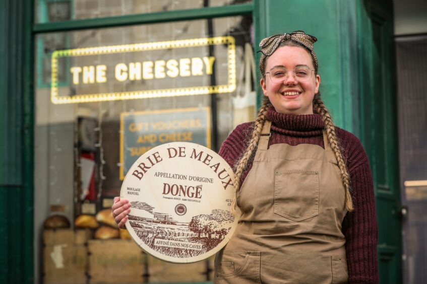 Lynsey Henderson outside the Cheesery in Dundee. 