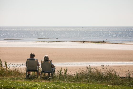 A seaside sauna will be added to the view at Monifieth beach. Image: Mhairi Edwards/DC Thomson