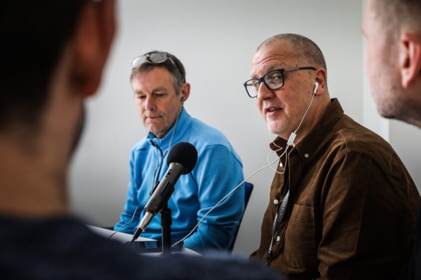 Graeme Finnan and Tom Duthie recall Fabian Caballero at Dundee on Twa Teams, One Street. Image: Mhairi Edwards/DCT