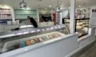 The main display counter at the ice cream cafe in Perth.