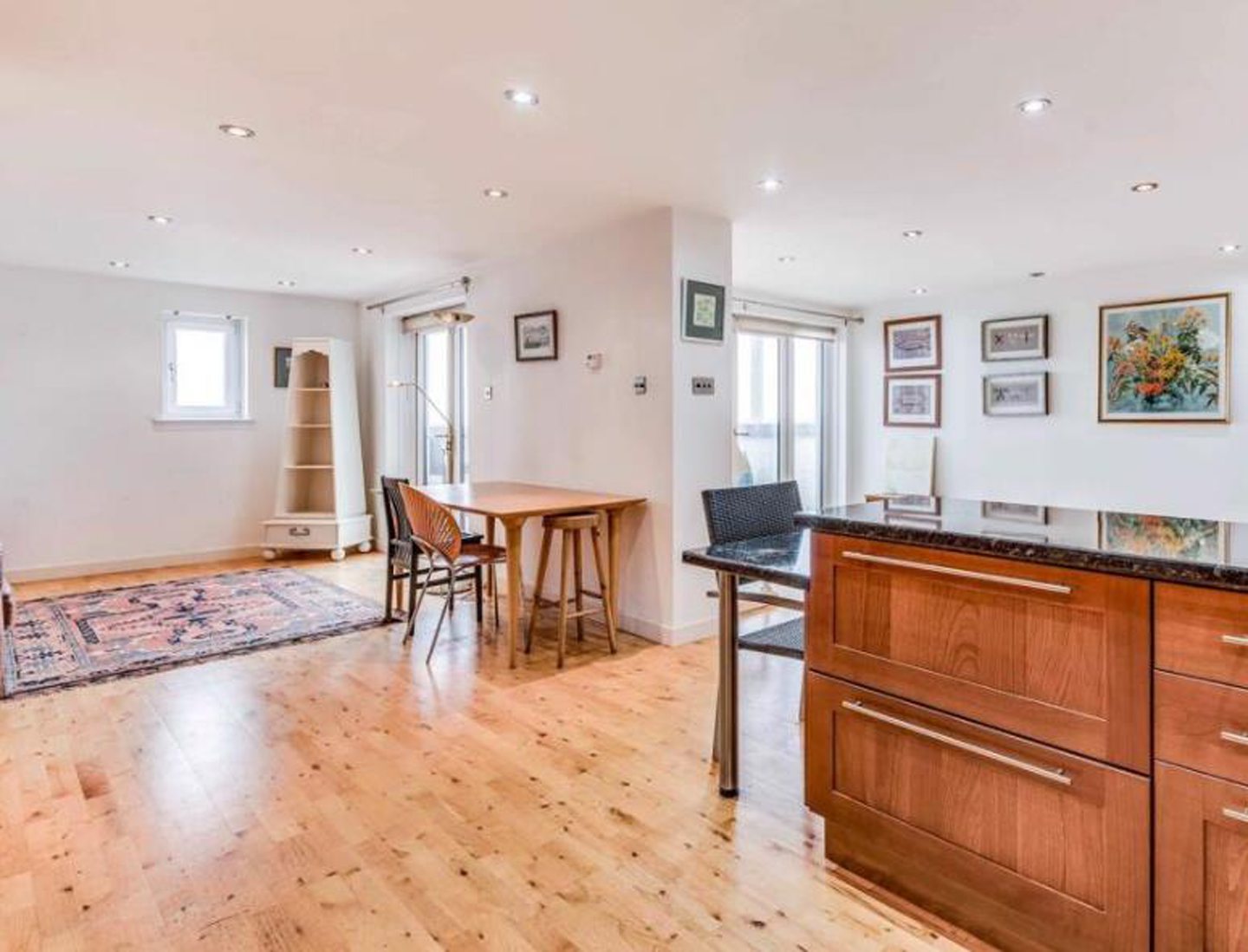 The dining room and lounge space.