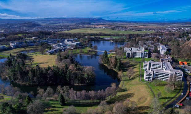 An aerial view of Stirling University and its beautiful grounds.; Shutterstock ID 2439454029; purchase_order: ; job: