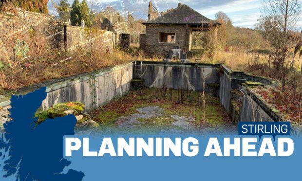 Plans have been lodged to reinstate Argaty House's pavilion and pool. Image: Stirling Council Planning/DC Thomson