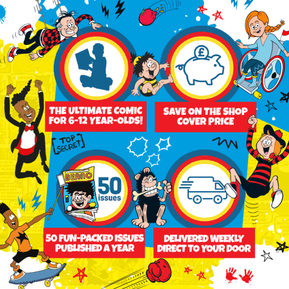 Key facts about a Beano subscription (DC Thomson)