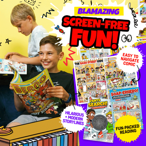 Beano offers blamazing screen-free fun! (DC Thomson)