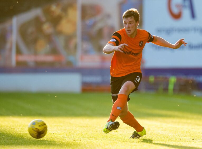 Paul Dixon lines up for Dundee United against Cowdenbeath