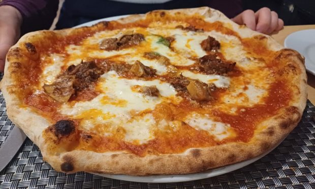 The Mamma Mia Pizza, which is the house special. Image: Isla Glen/DC Thomson