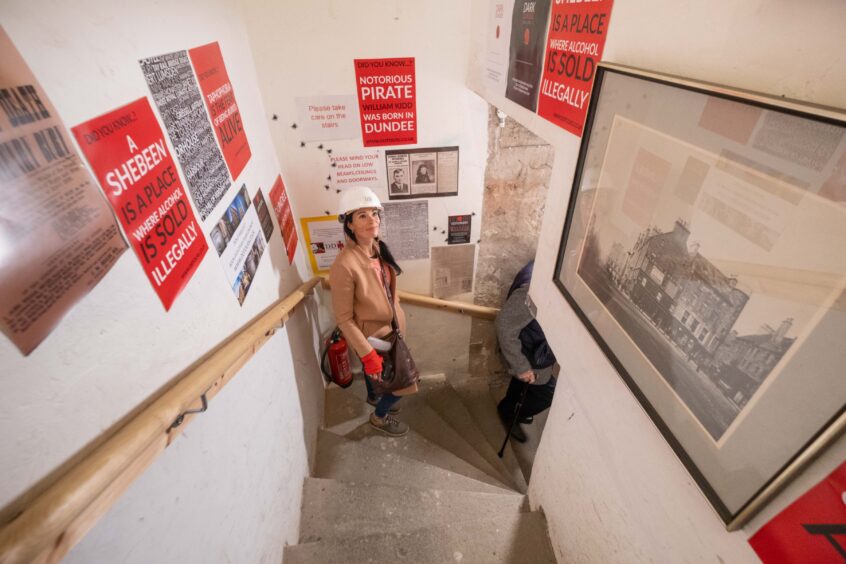 Gayle heads deep down into Dundee's dark underbelly during a tour of the city's vaults. Image: Paul Reid. 