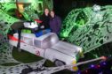 Simon Nunns and Fiona Nicol at their Halloween-themed house in Park View, Brechin. Image: Paul Reid