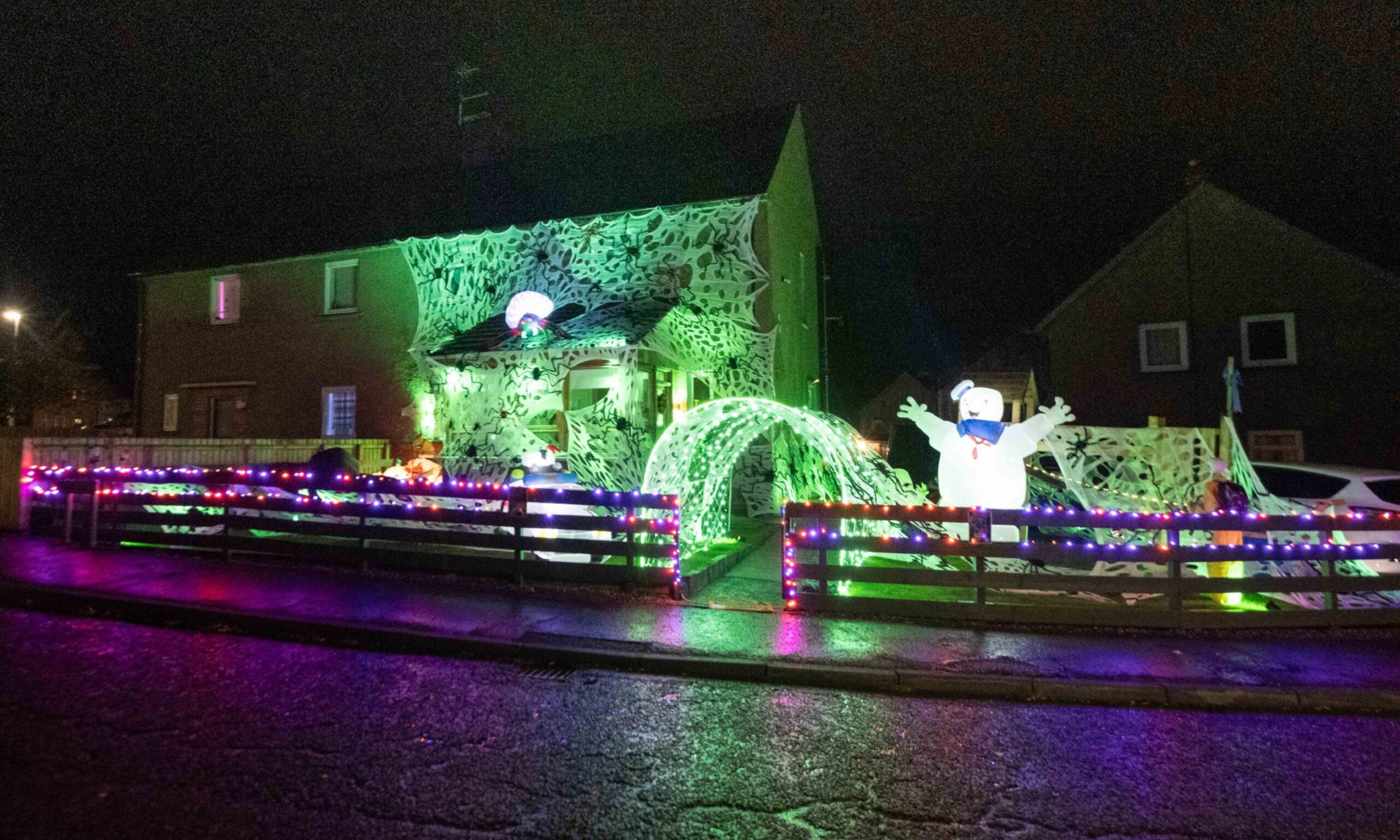 Brechin couple cover house in Halloween decorations