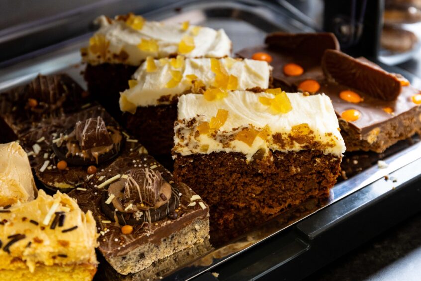 A selection of homemade cakes.