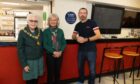 Angus Provost Linda Clark, Sheriff Norrie Stein's wife Linda and CAFE Project director Paul Hardie at the plaque unveiling. Image: Paul Reid