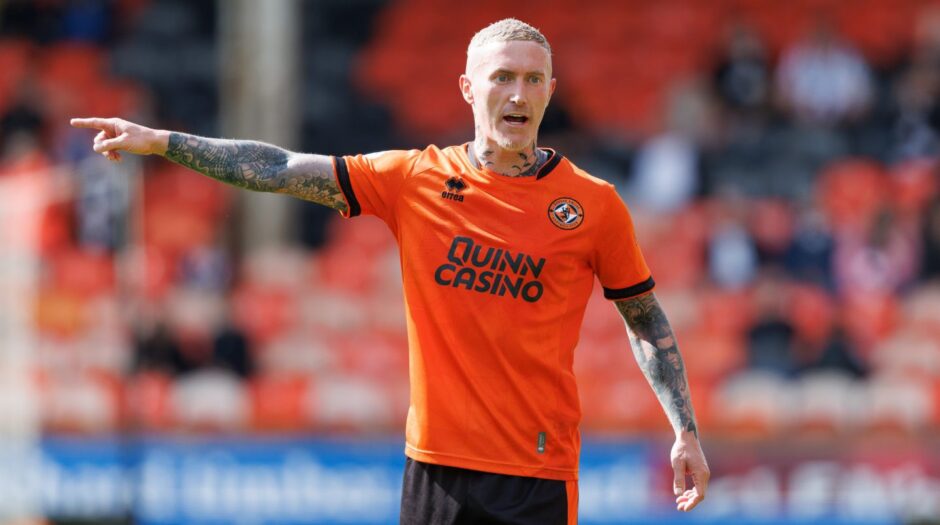 Craig Sibbald in action for the Tangerines this season