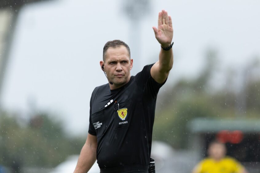 Saturday's match referee Chris Graham