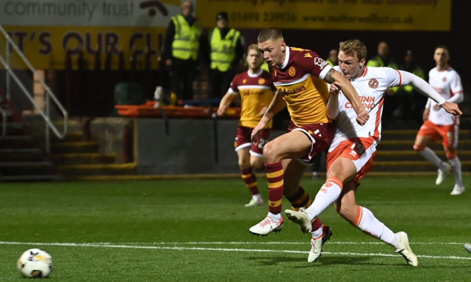 Dalby is denied his first goal against Motherwell