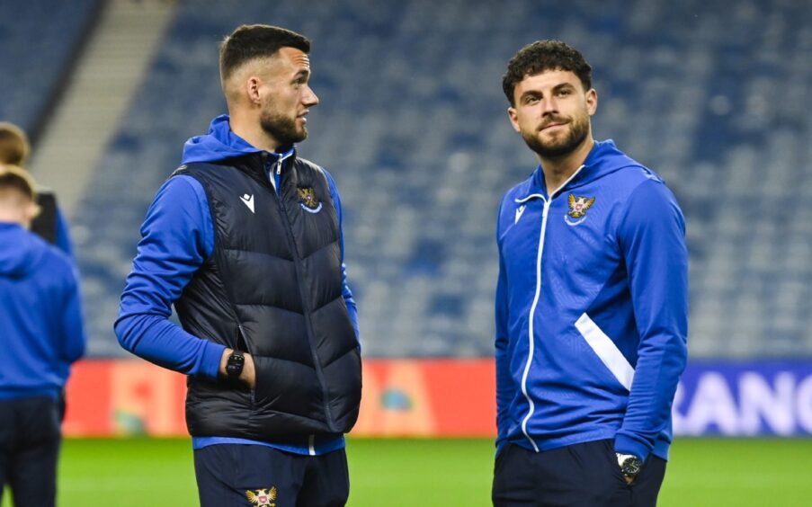 Ross Sinclair and Josh Rae before St Johnstone's game against Rangers. 