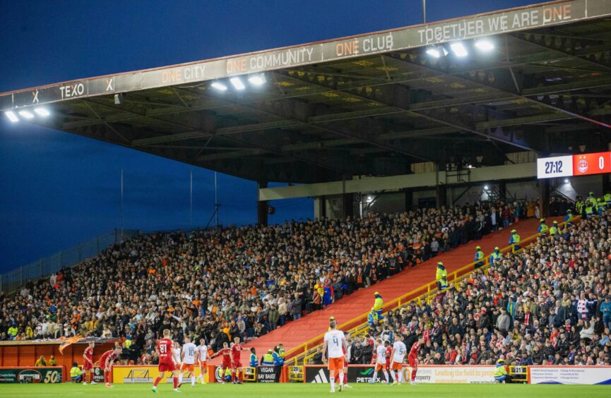 Dundee United were roared on by a packed away end