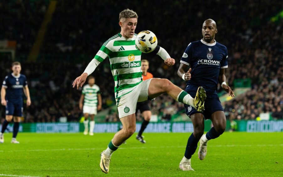 Luke McCowan lined up against his former side. Image: Craig Foy/SNS