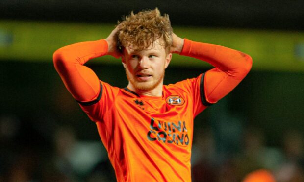 Luca Stephenson in action for Dundee United last season.