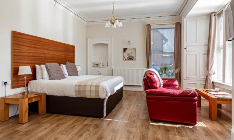 Bedroom at Claymore Hotel in Pitlochry.