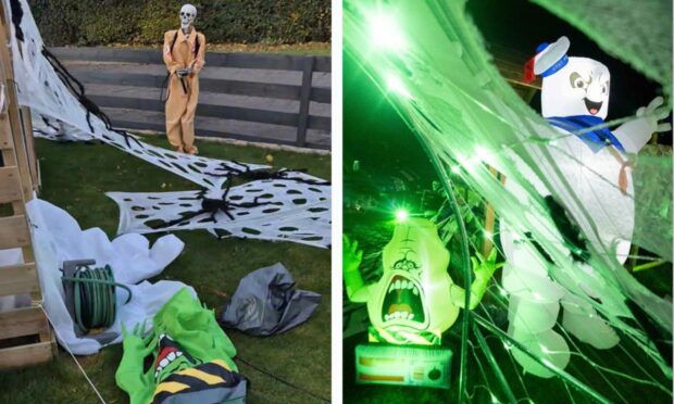 Brechin Halloween display ruined by Storm Ashley