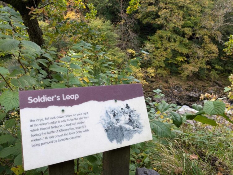 The Soldier's Leap at Pass of Killiecrankie. Image: Gayle Ritchie