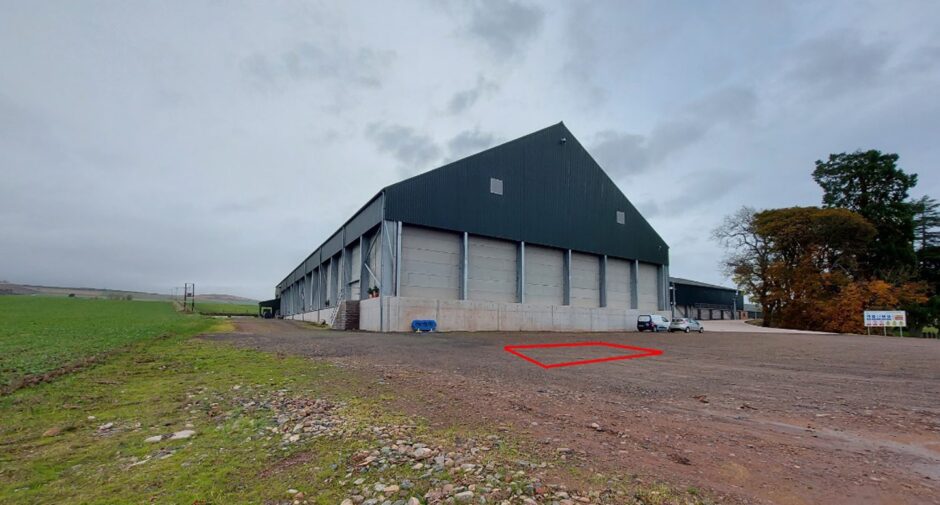 Brechin farm office and weighbridge plan.