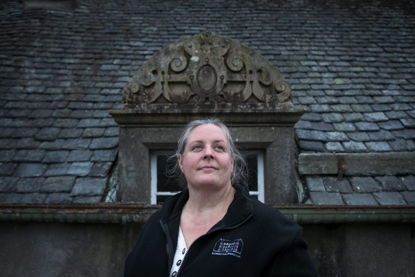 Catherine Bradley on the roof of Bannockburn House.