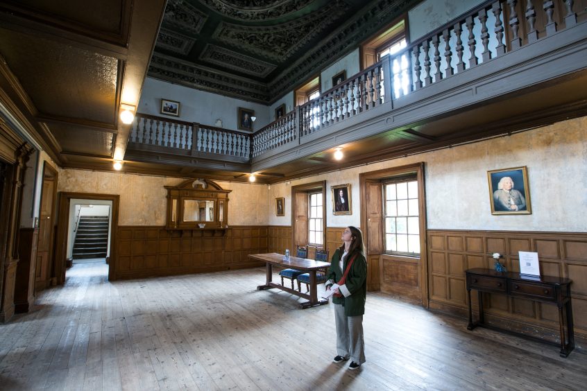 Journalist Lauren Robertson inside the main hall. 