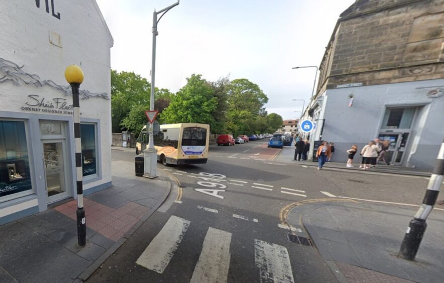 Bell Street at the junction with Market Street in St Andrews. 