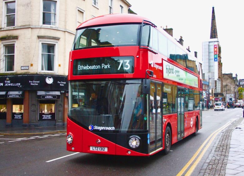 A 'Boris Bus' in Dundee in November 2014.