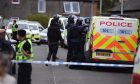 Police on Haig Crescent in Dunfermline.