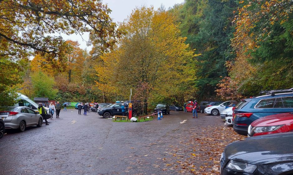 The full car park at The Hermitage.