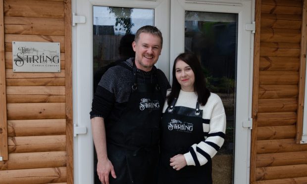 Karen (right) and Chris Graham of The Stirling Candle Company.