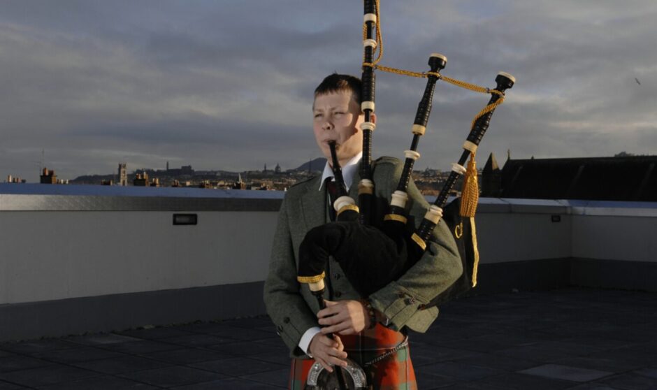 Crieff Piper Connor Sinclair pictured in 2009.